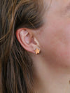 Sustainably made copper flower stud earrings from Fair Anita's Chile Collection