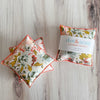 Coral, pink, and blue floral lavender sachets set of two by Dot and Army, made in Georgia