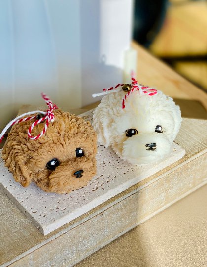 Cute Puppy Head Soy Wax Candle