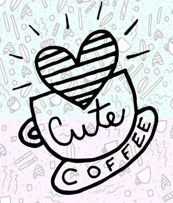 Cute Coffee logo – women-owned Bay Area coffee roaster supplying ground coffee for Heliotrope SF olive oil soap