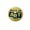 Work of Art recycled brass pin ethically handmade by women artisans in India, nickel-free, 1 inch