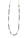 Minimalist black and gold Morse Code Necklace — nickel-free fair trade gift under $20