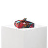Close-up of Daisy mulberry silk furoshiki wrap showing vibrant floral print from the Delilah Collection