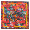 Daisy silk furoshiki wrap styled as a gift wrapping around a shoebox-sized present