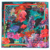 Flat lay of the Daisy 28 inch mulberry silk furoshiki gift wrap showing full double-sided floral design