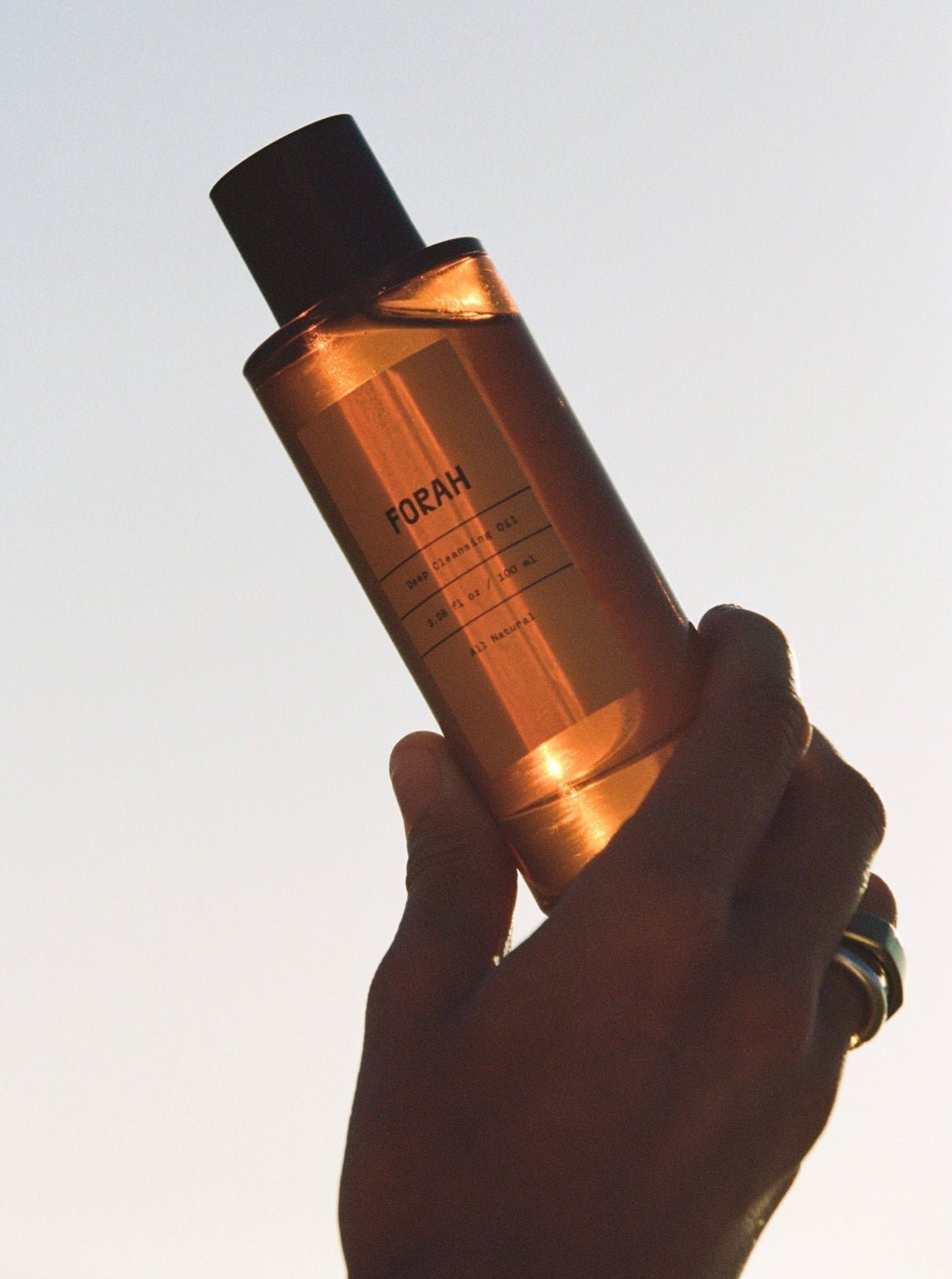 FORAH Deeps Cleansing Oil with organic jojoba, olive, and seabuckthorn oils for all skin types