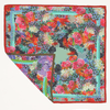 Delilah extra-large double-sided mulberry silk furoshiki gift wrap by Adam Klassen, floral summer artwork, 130cm square