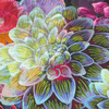 Reverse side of Delilah double-sided silk furoshiki wrap with complementary colourway from the Delilah Collection