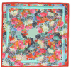 Delilah mulberry silk furoshiki wrap folded and styled as a reusable gift bag, floral design by Adam Klassen