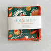 Desert Bloom cocktail napkins in 100% cotton with colourful desert floral print, made in Georgia
