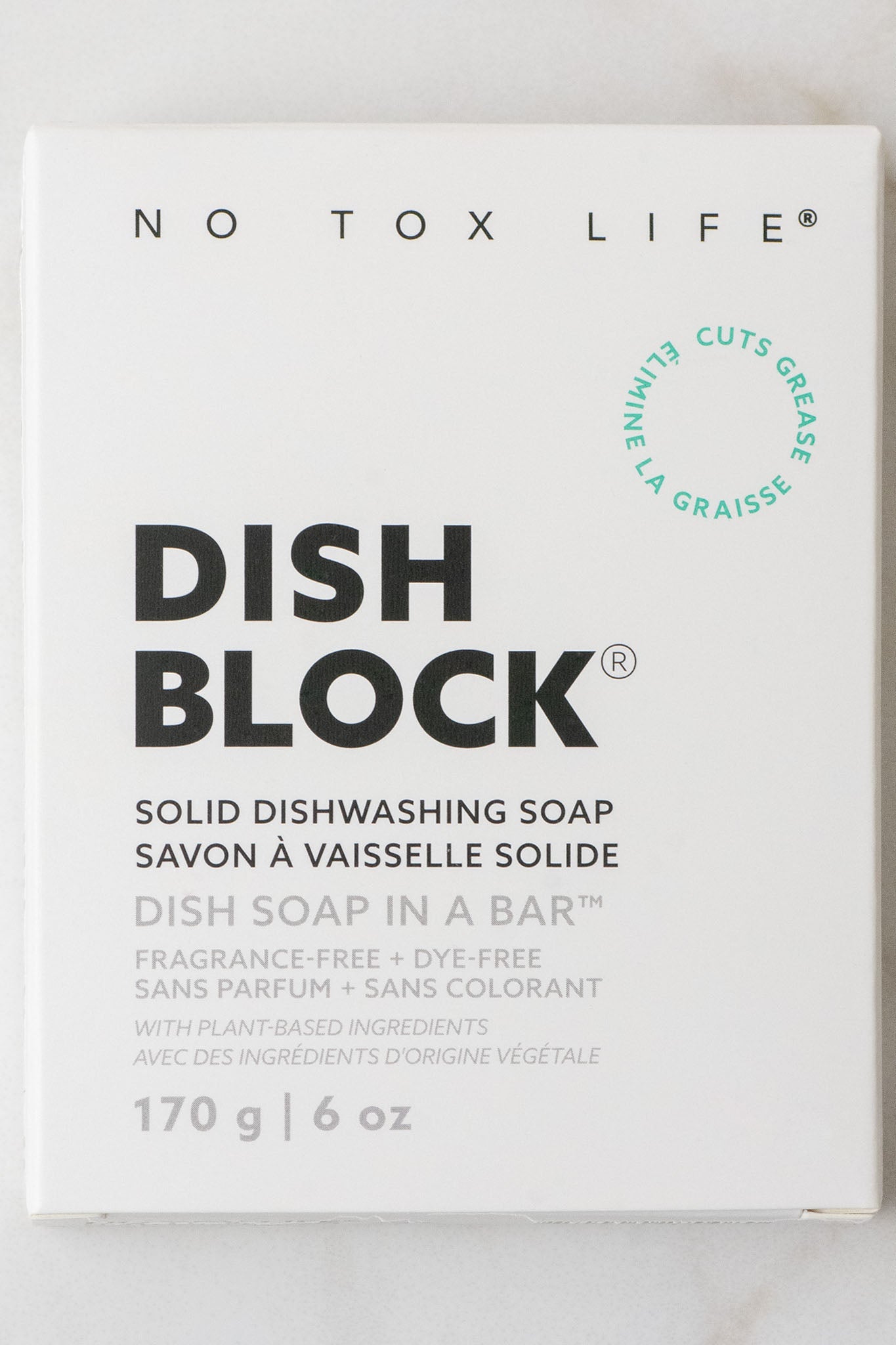 No Tox Life® DISH BLOCK® – 6 oz High-Performance Solid Dish Soap