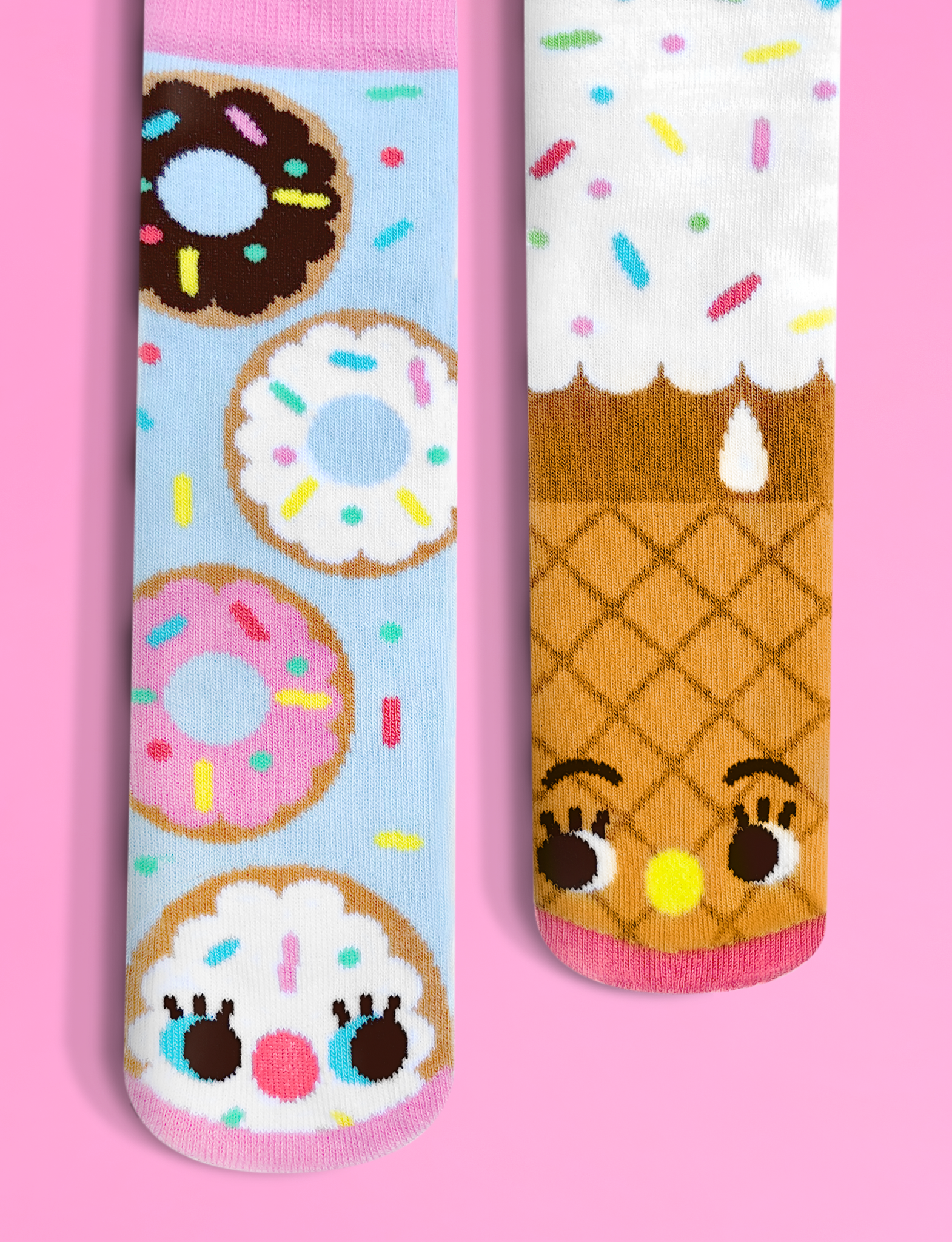 Add a sprinkle of fun to your day with our Donut and Ice Cream mismatched socks. These cozy and comfortable socks are perfect for anyone with a sweet tooth.