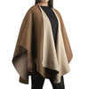 Two-tone reversible baby alpaca ruana poncho colour combination from Purely Alpaca, made in Peru