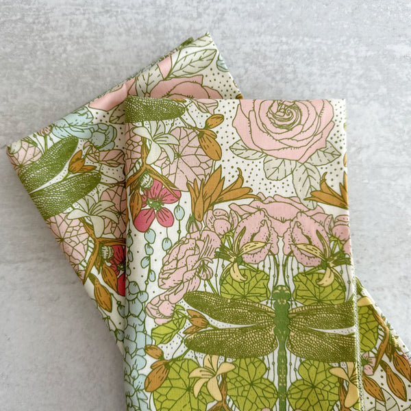 Dragonfly 20-inch dinner cloth napkins set of four in soft cotton by Dot and Army