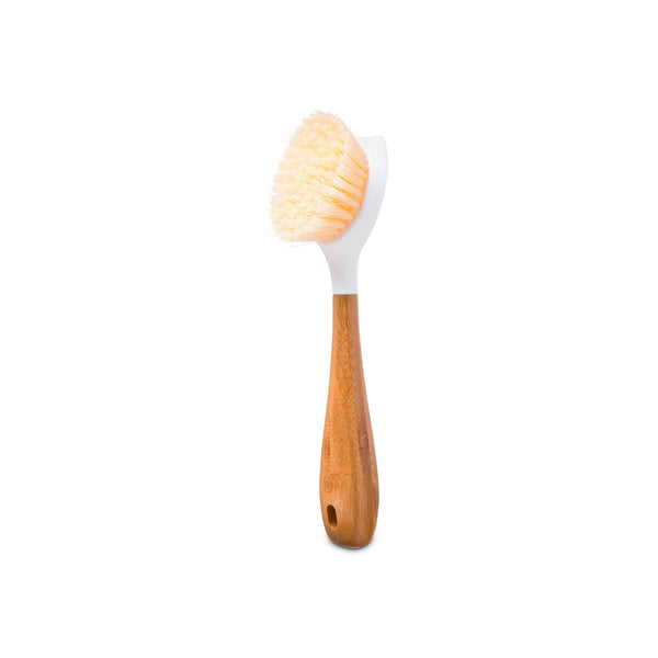 Reach & Conquer Dishes: Sustainable Bamboo Dish Brush with Long Handle (9")