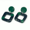Fair trade Check Box Horn Stud Earrings displayed as an eco-friendly jewellery gift option from Fair Anita