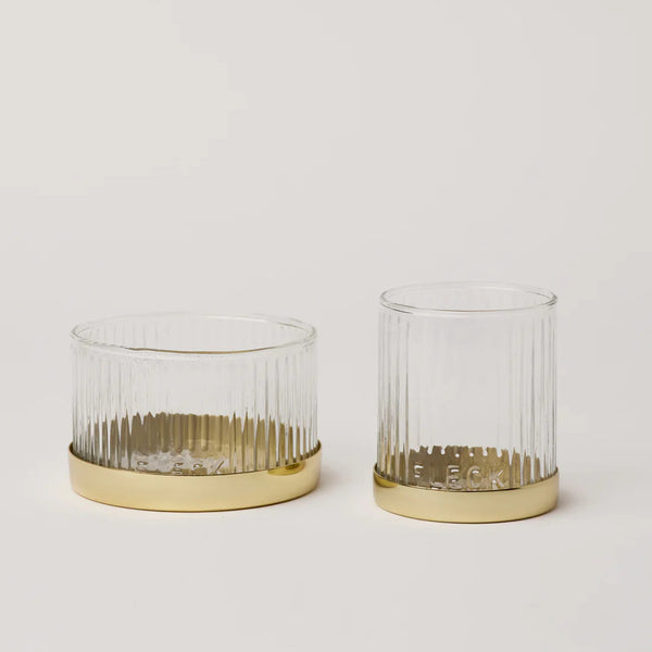 Fluted Glass Votive Set