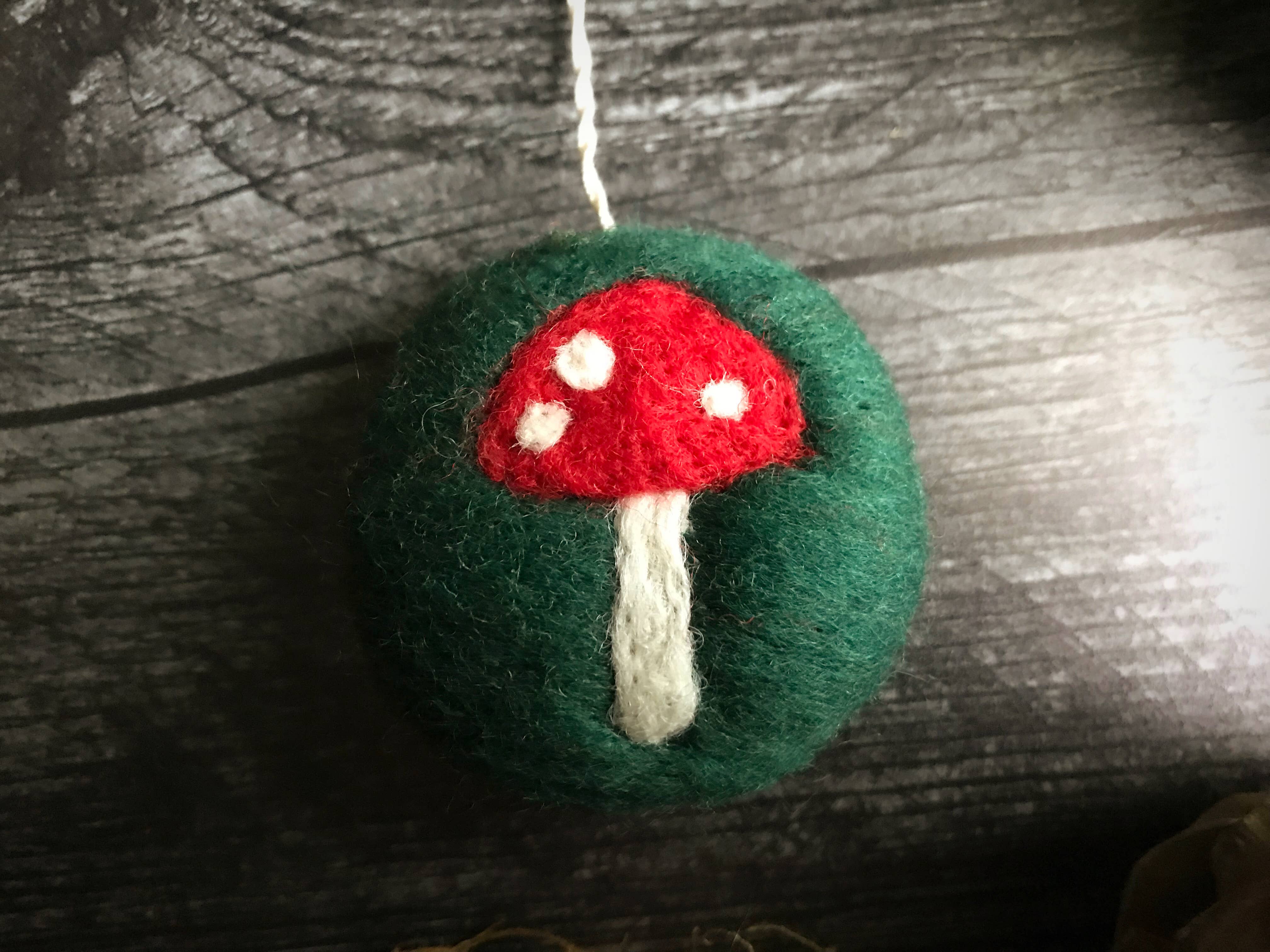 Felted Wool Round Ornament