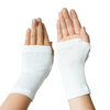 Child wearing Remedywear fingerless eczema gloves for wrist and palm eczema treatment