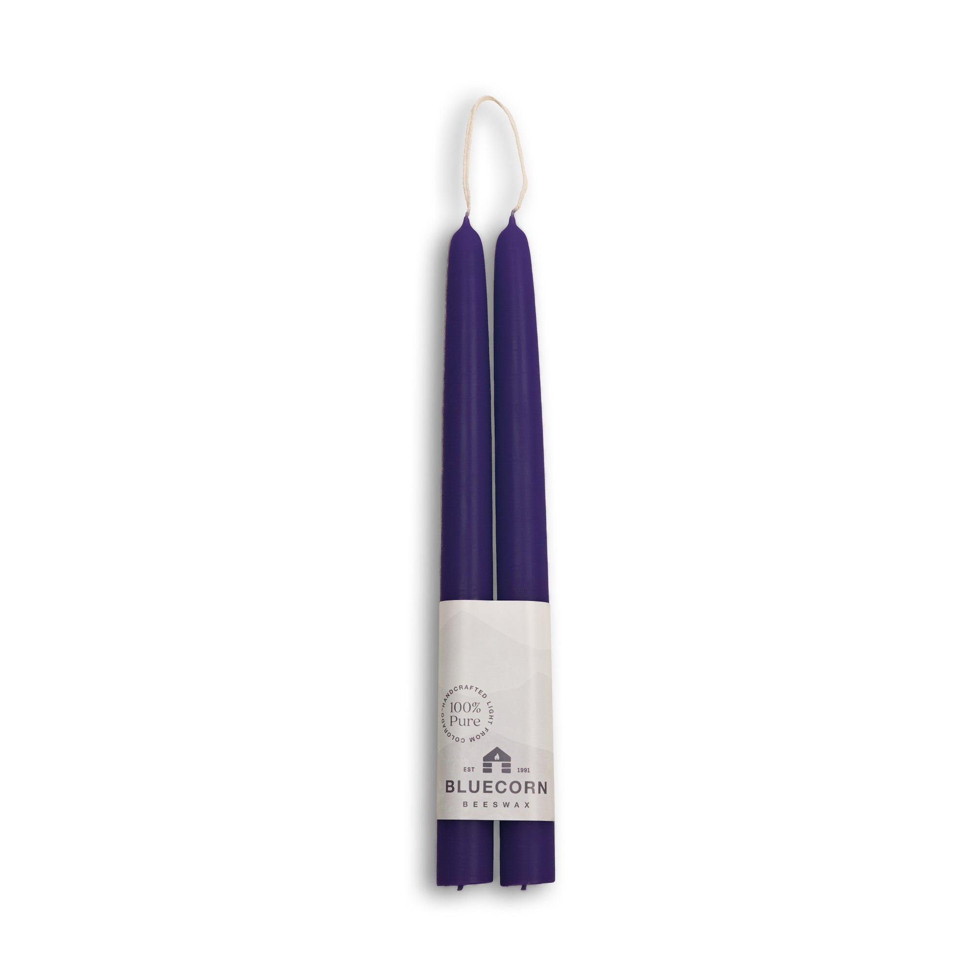 Hand-Dipped Beeswax Taper Candles – 100% Pure Beeswax, 1 Pair