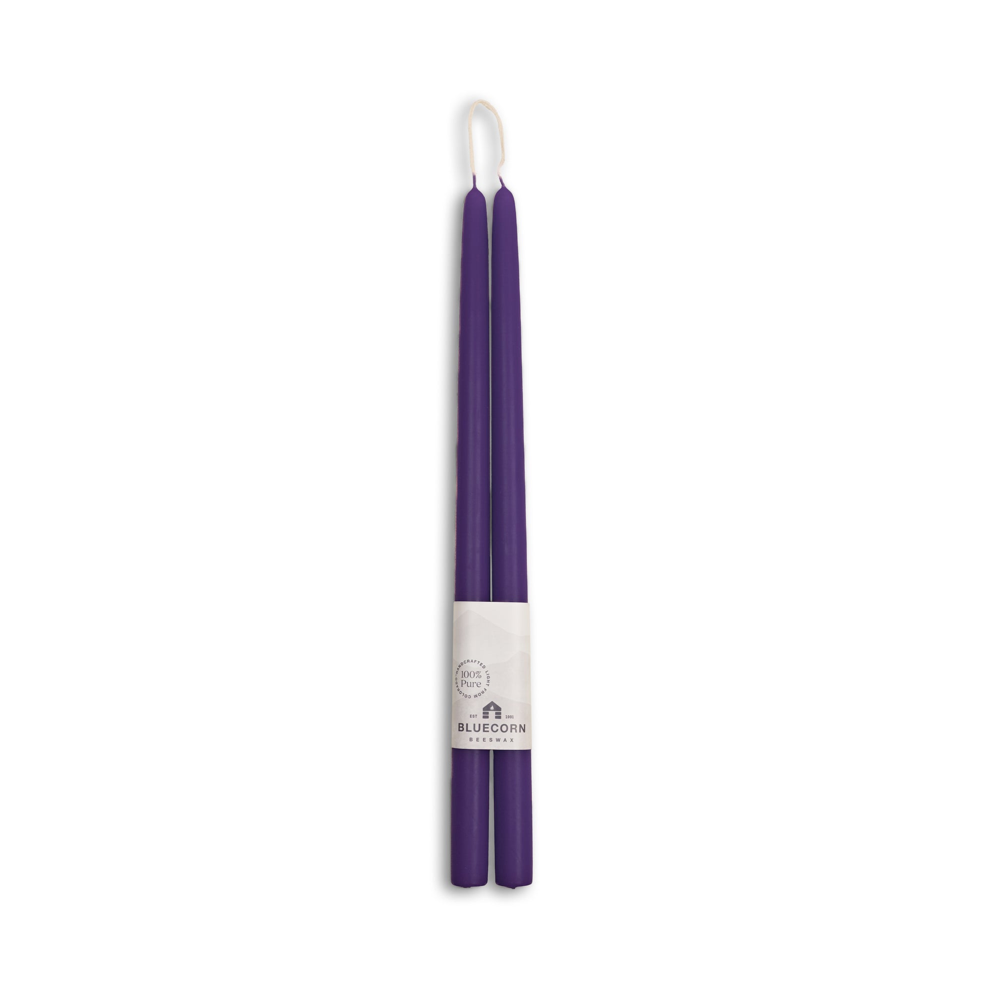 Hand-Dipped Beeswax Taper Candles – 100% Pure Beeswax, 1 Pair