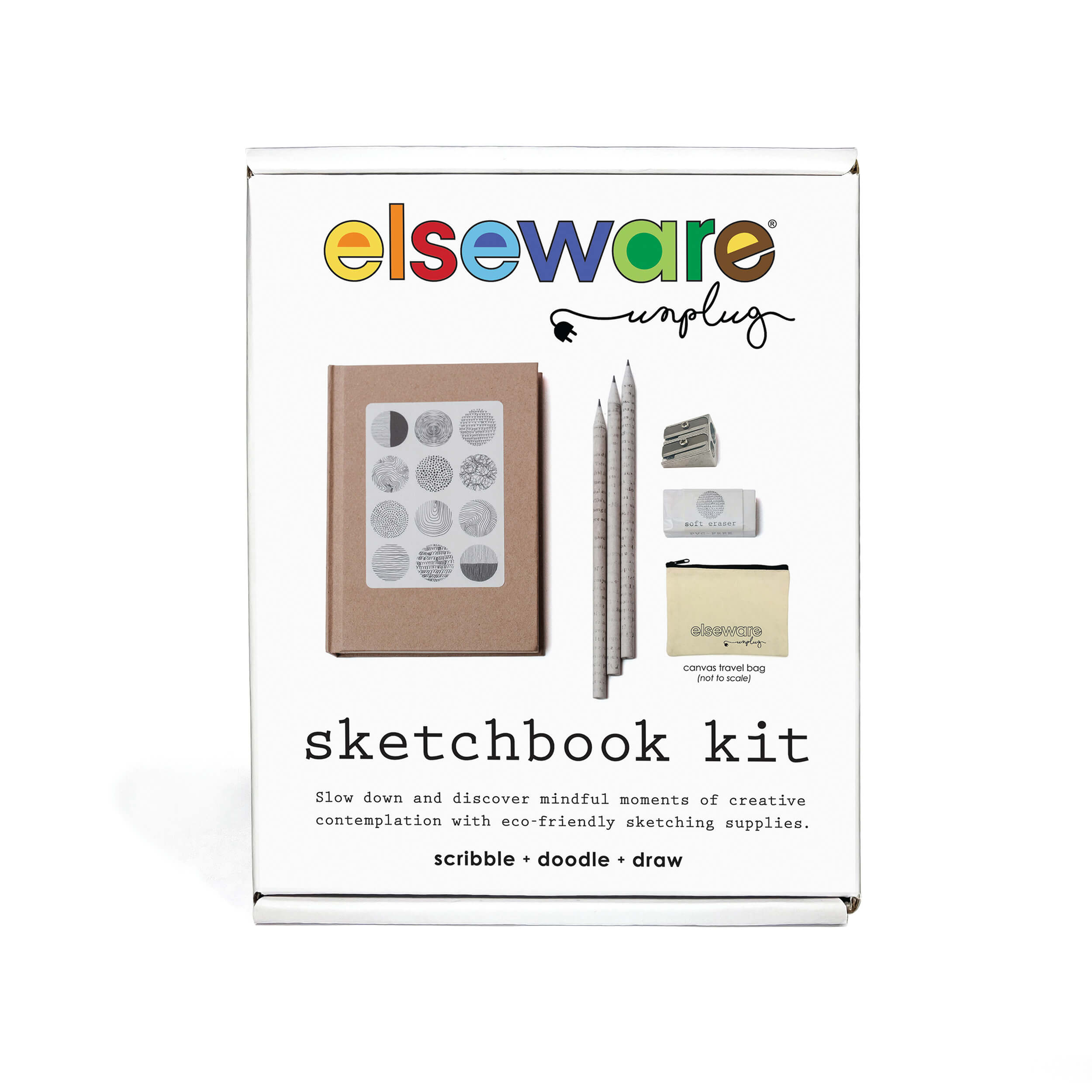 elseware sketchbook kit packaging on a white background