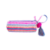 Arya embroidered zipper pouch displayed as a compact accessory
