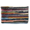Envelope Clutch - Chindi upcycled fabric bag shown open