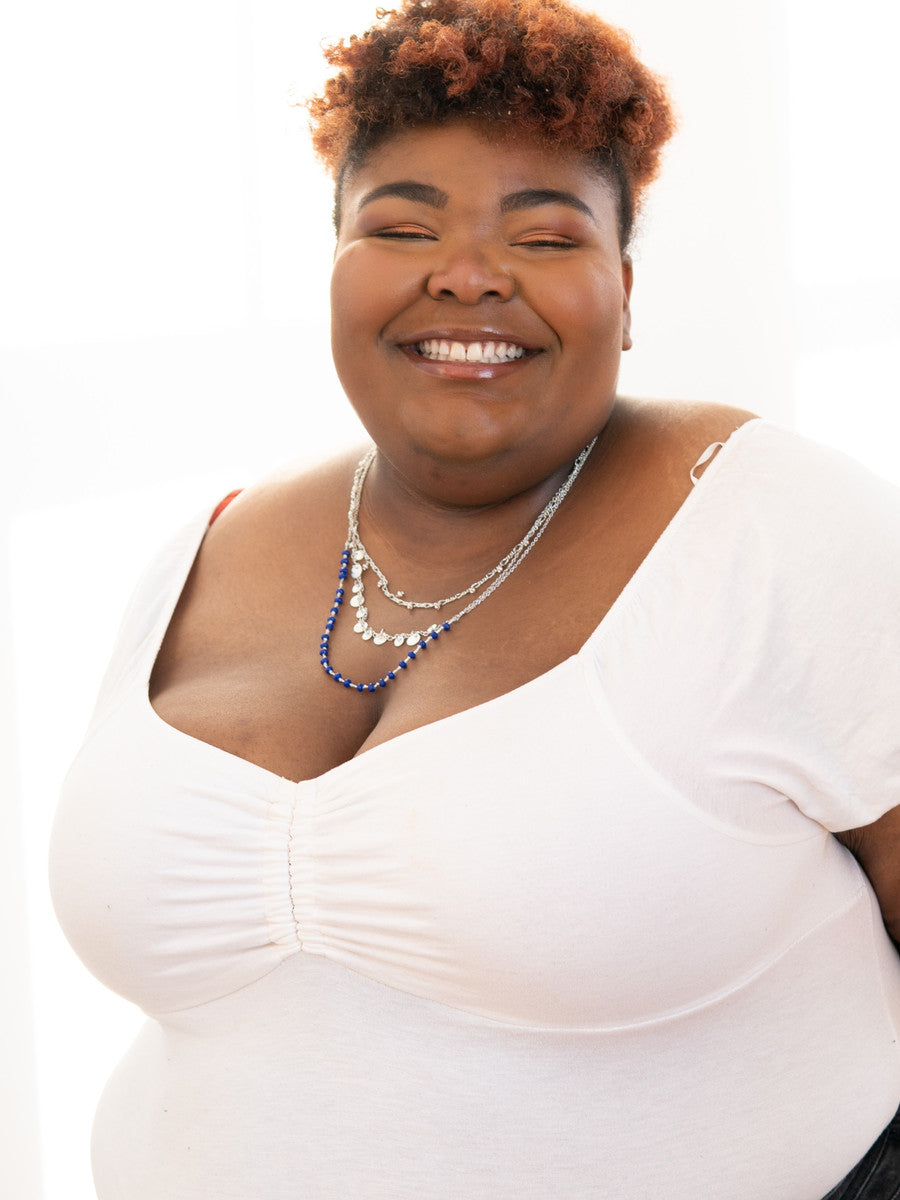 Triple Strand Convertible Necklace – Freshwater Pearl & Semi-Precious Stone