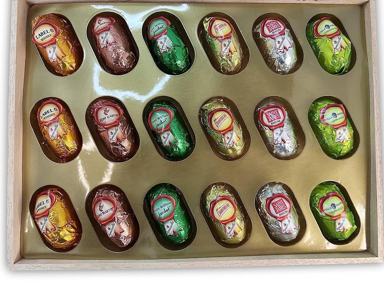 European Cocktail Flavored Chocolate Bottles | 18-Piece Vegan & Gluten-Free Collection