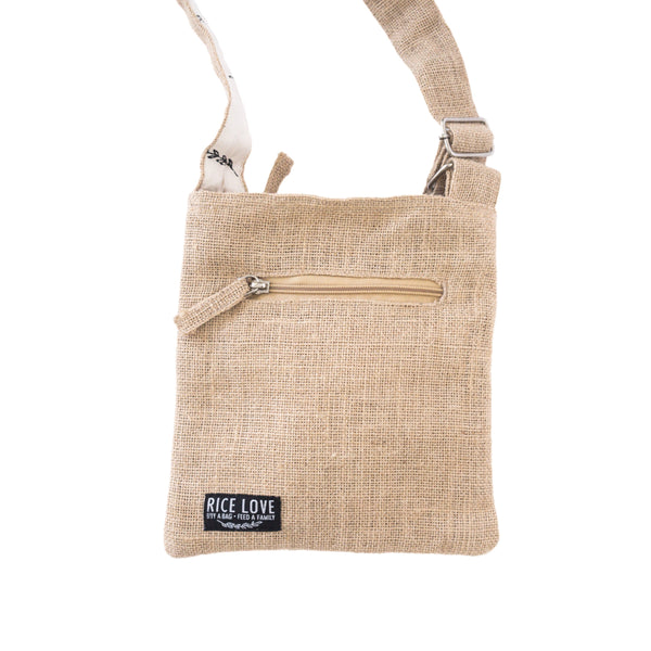 Everyday Purse in Natural jute from Rice Love, front view