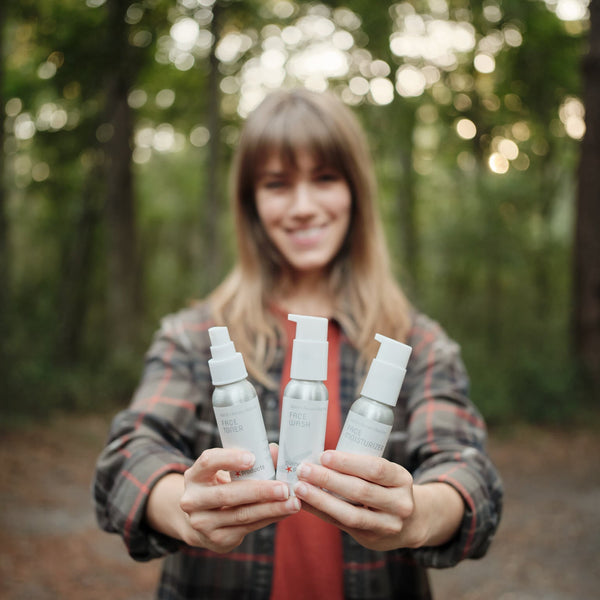 Plastic-Free Facial Care Trio – Face Wash, Toner & Moisturizer