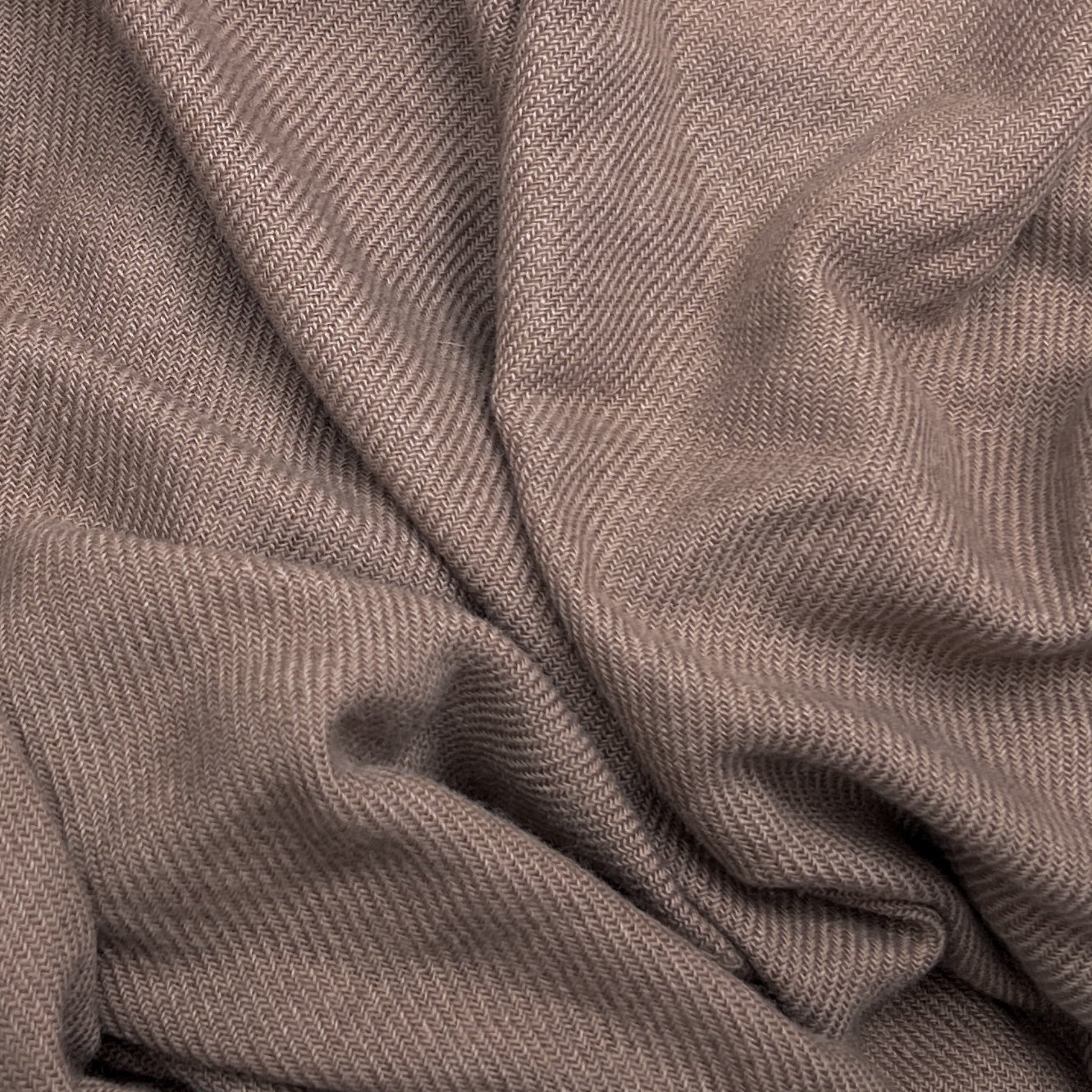 Close-up of brown textured fabric