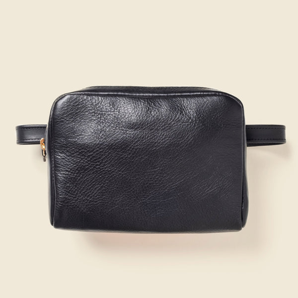 Black Full Grain Leather Fanny Pack – Handcrafted in California by Casupo