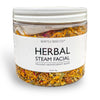 Seattle Seed Company Herbal Steam Facial Blend jar with rose, chamomile, lavender and botanical herbs