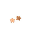 Close-up of Flower Power copper stud earrings – 100% recycled materials, approx. 1.1cm