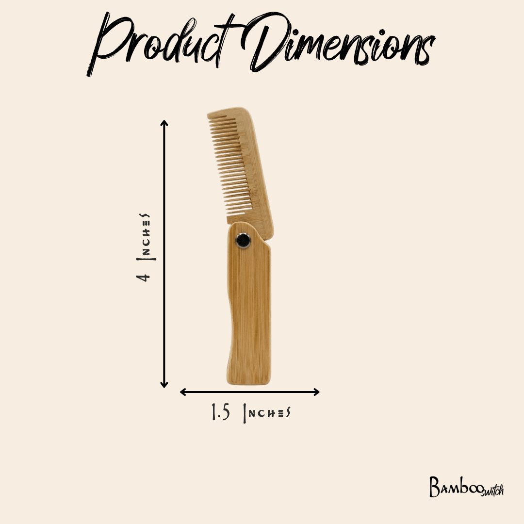 Bamboo Travel Comb | Foldable Sustainable Hair Comb