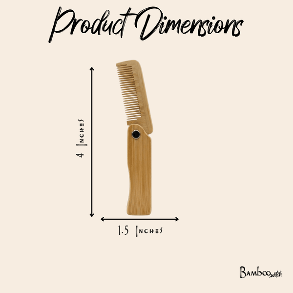Bamboo Travel Comb | Foldable Sustainable Hair Comb