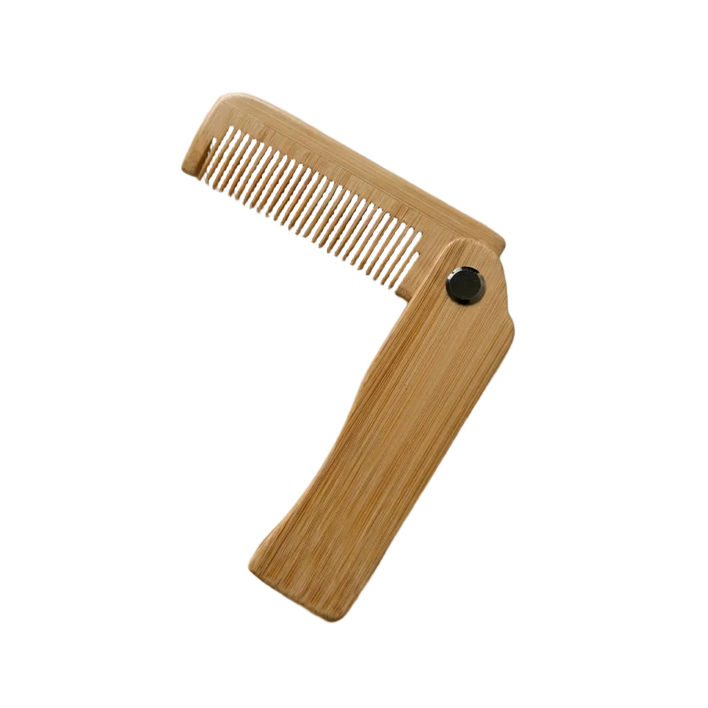 Foldable Bamboo Hair Comb, a travel-friendly sustainable hair care essential