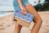 Foldover Clutch Neela Heera bag shown folded
