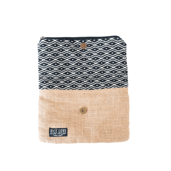 Foldover Clutch - Sara eco-friendly foldover bag by Rice Love
