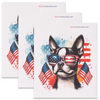 Patriotic French Bulldog Swedish dishcloths set of 3 eco-friendly paper towel replacements