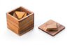 Handmade wooden pyramid logic puzzle game — educational brain teaser for kids and adults