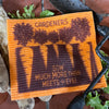 Soak iT Up gardeners Swedish dishcloth laid flat showing garden-themed one-colour print design, 8 x 6¾ inches