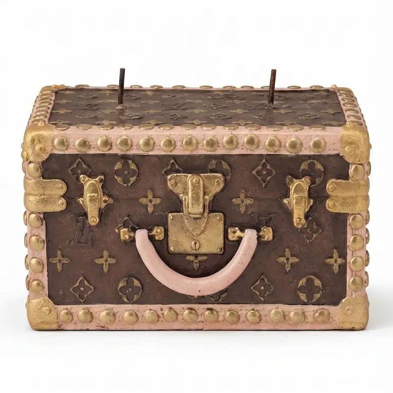 Onali Pure Signature Small Brown Trunk – decorative compact storage trunk with classic design for home décor
