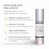 Key benefits of Glimmer Goddess Age Reversing Eye Serum — firms, brightens and reduces dark circles