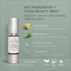 Certified organic ingredients in Glimmer Goddess Age Reversing Eye Serum including spirulina and vitamin C
