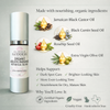 Certified organic ingredients in Glimmer Goddess Ageless Radiance serum including rosehip and castor oil