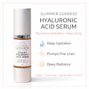 Glimmer Goddess Organic Hyaluronic Acid Serum bottle hero shot – plumping hydration serum for glass skin glow