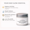 Glimmer Goddess organic vitamin C moisturizer with benefits listed on a white background
